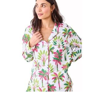 Printfresh Royal Palms Cotton Pajama Set size Small